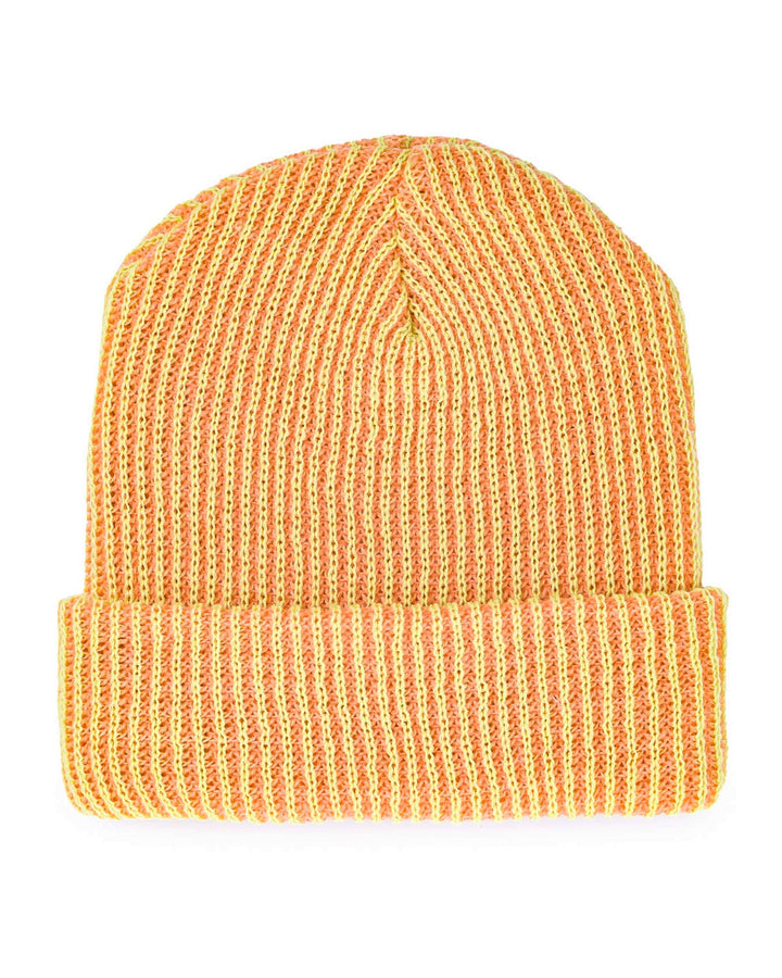 Two-Tone Knit Beanie - Orange/Yellow-VERLOOP-Strange Ways