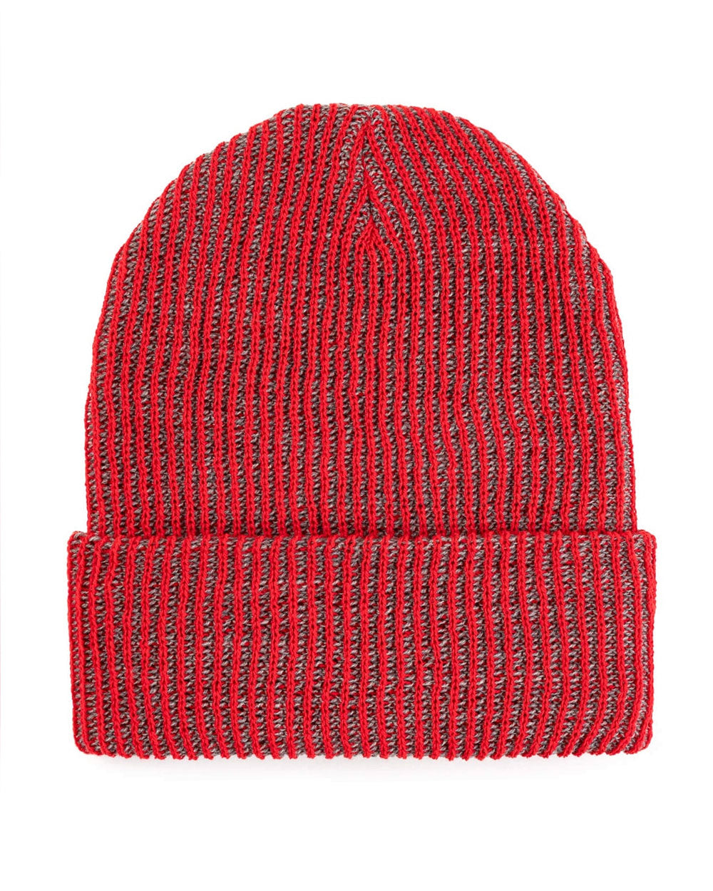 Two-Tone Knit Beanie - Red/Grey-VERLOOP-Strange Ways