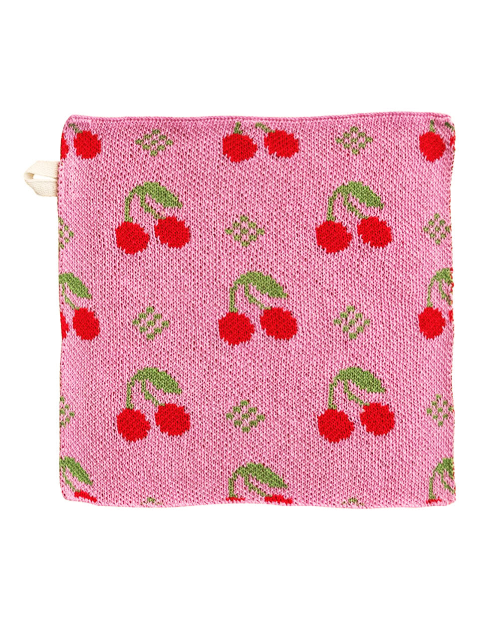 Knit Dish Cloth - Cherries-Creative Co-Op-Strange Ways