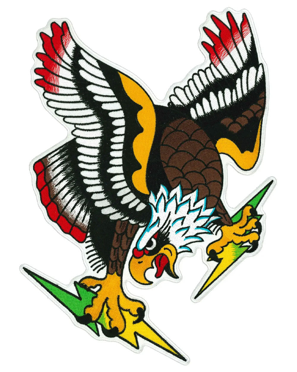 Eagle & Bolts Large Back Patch-Hot Leathers-Strange Ways