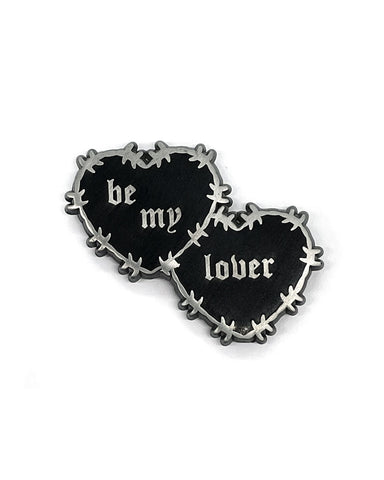 Be My Lover Twin Hearts Pin
