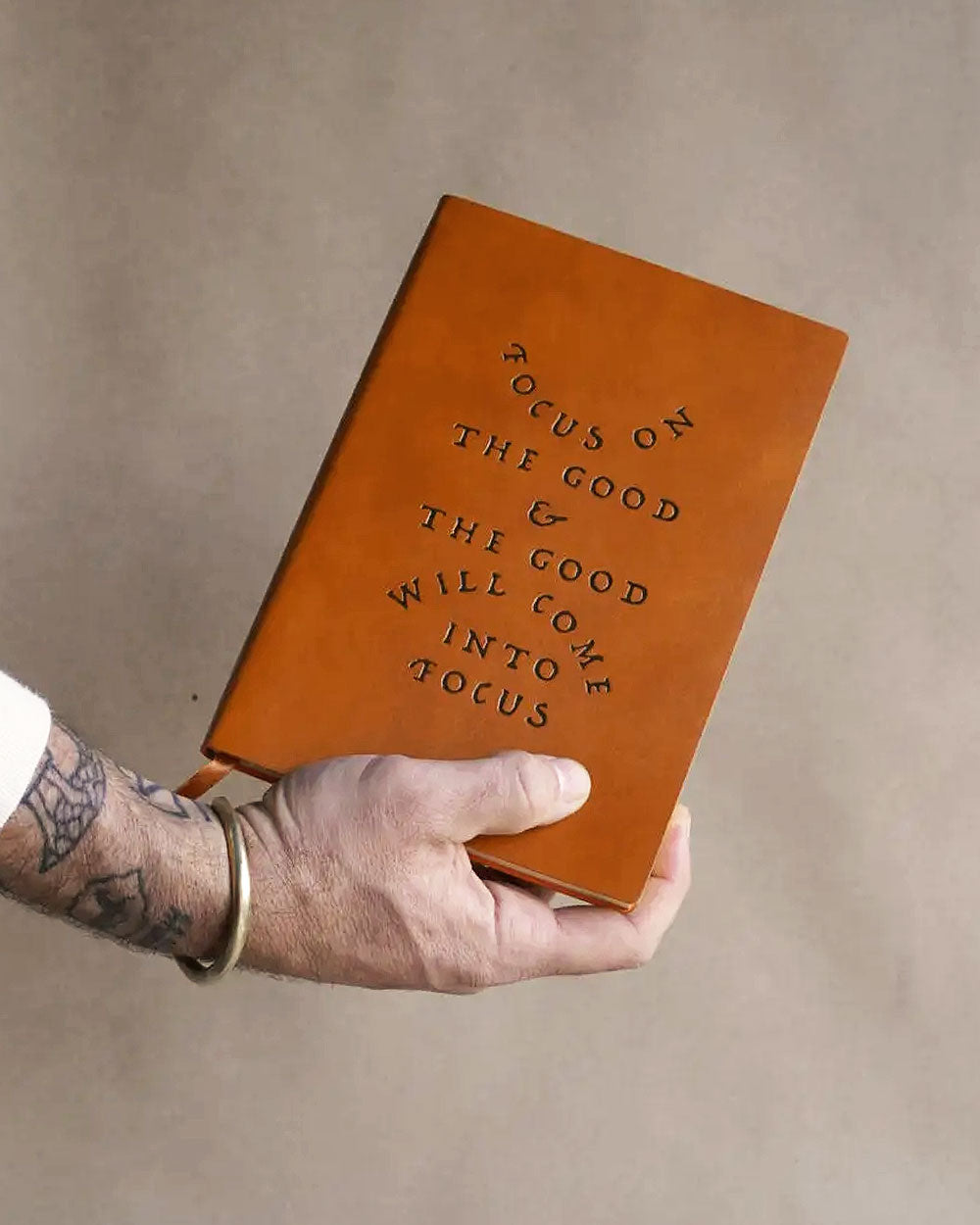 Focus On The Good Vegan Leather Journal-Real Fun, Wow!-Strange Ways