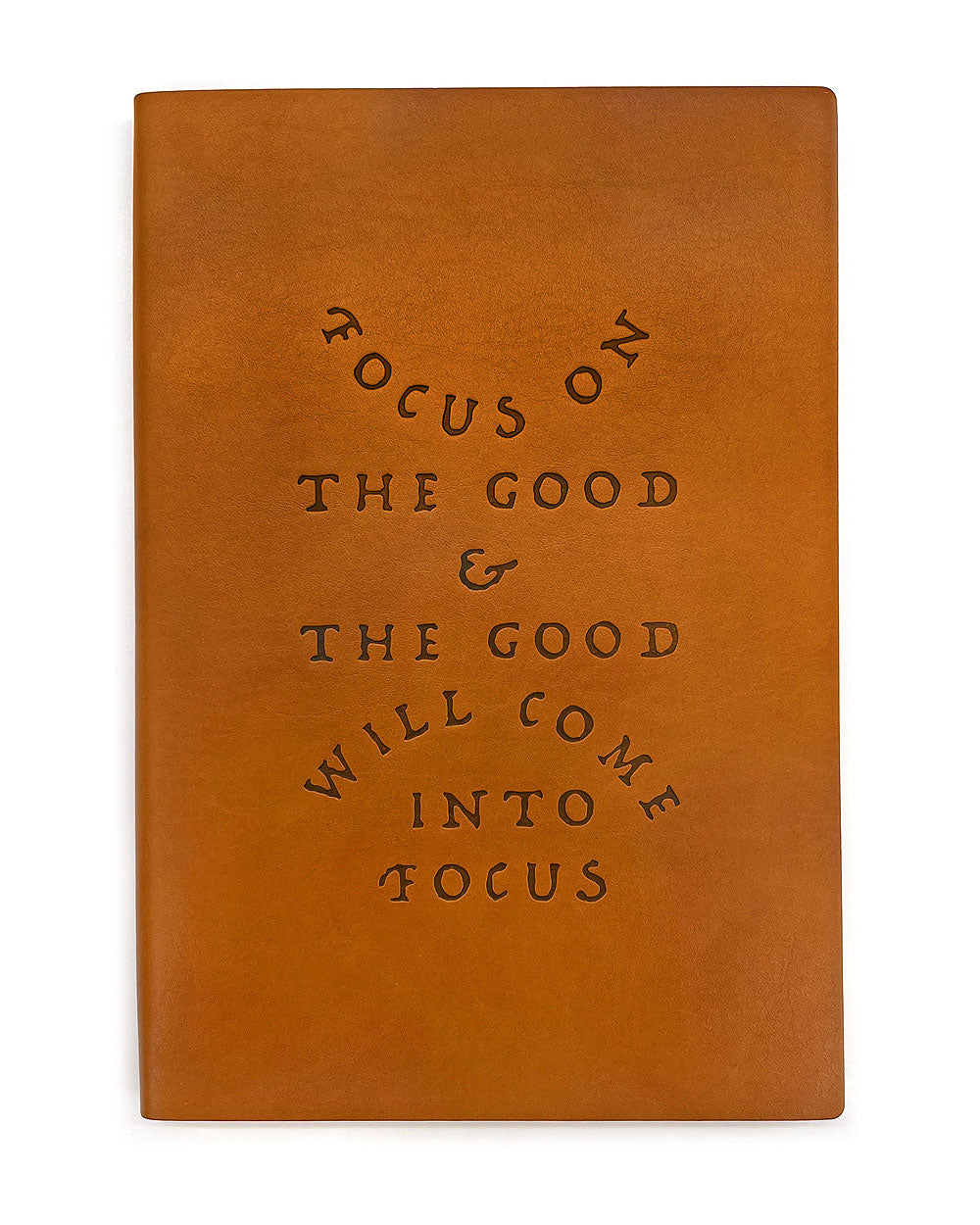 Focus On The Good Vegan Leather Journal-Real Fun, Wow!-Strange Ways