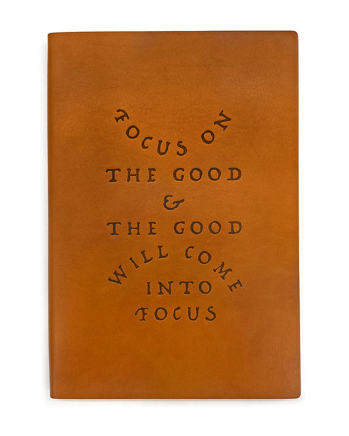 Focus On The Good Vegan Leather Journal-Real Fun, Wow!-Strange Ways