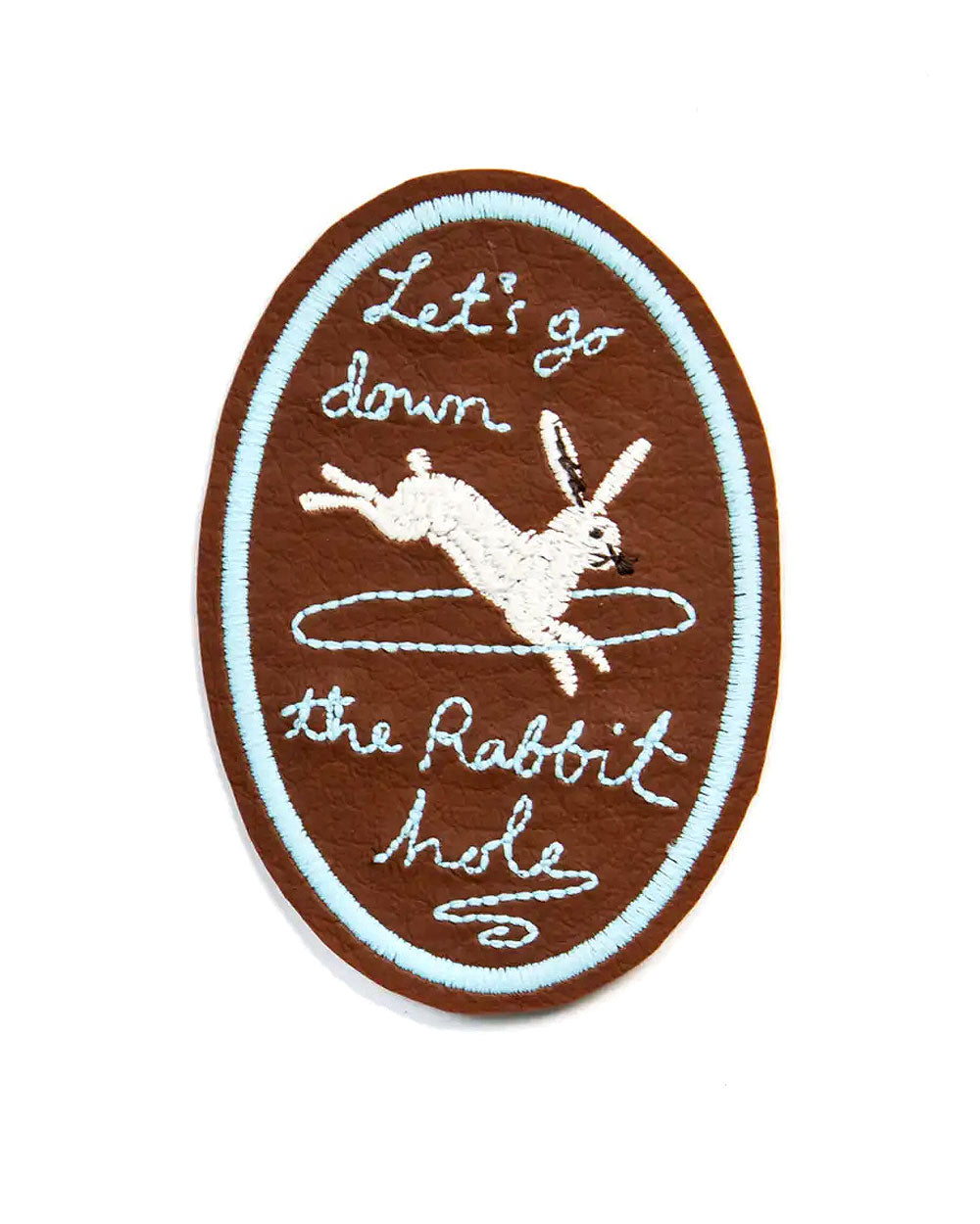 Let's Go Down The Rabbit Hole Patch-Crewel and Unusual-Strange Ways