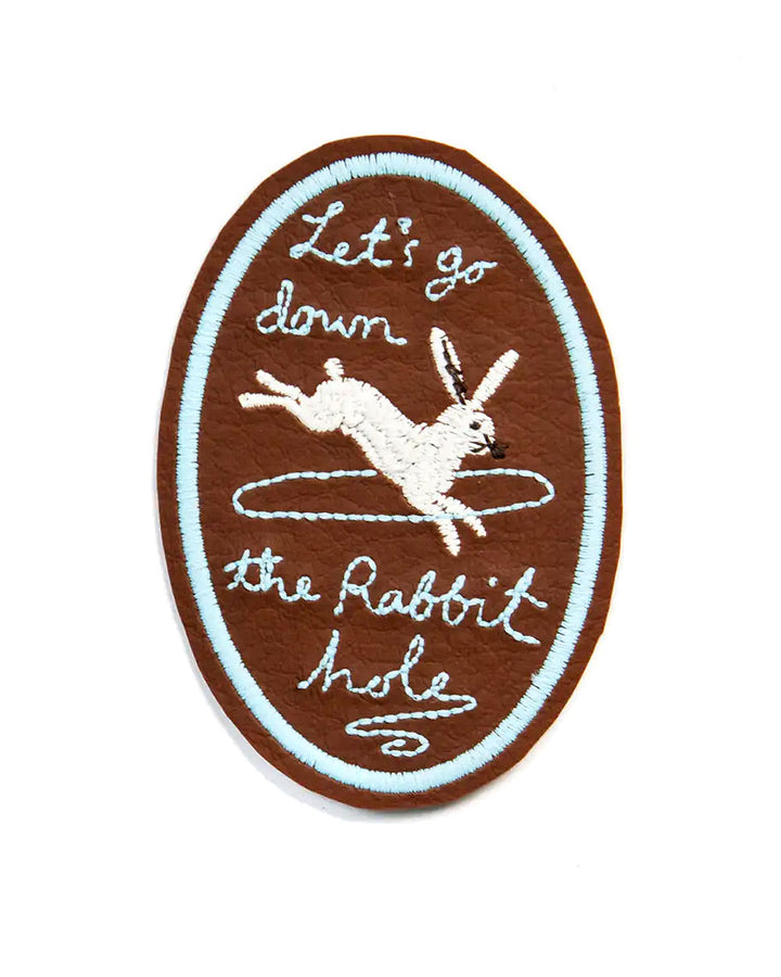 Let's Go Down The Rabbit Hole Patch-Crewel and Unusual-Strange Ways