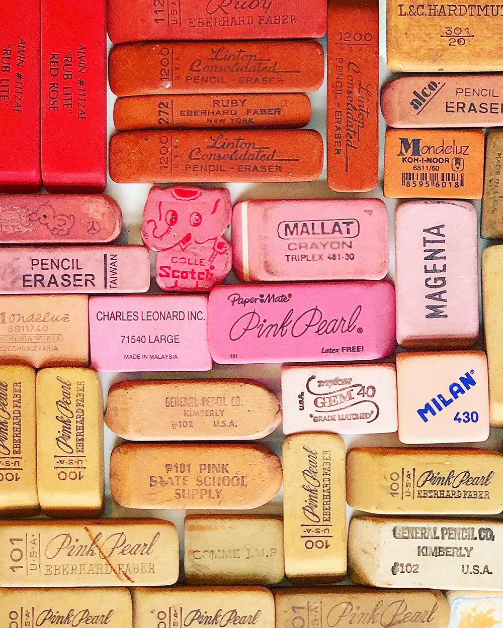 Eraser Arrangement Art Print - Warm Tones (8.5" x 11")-Lisa Congdon-Strange Ways