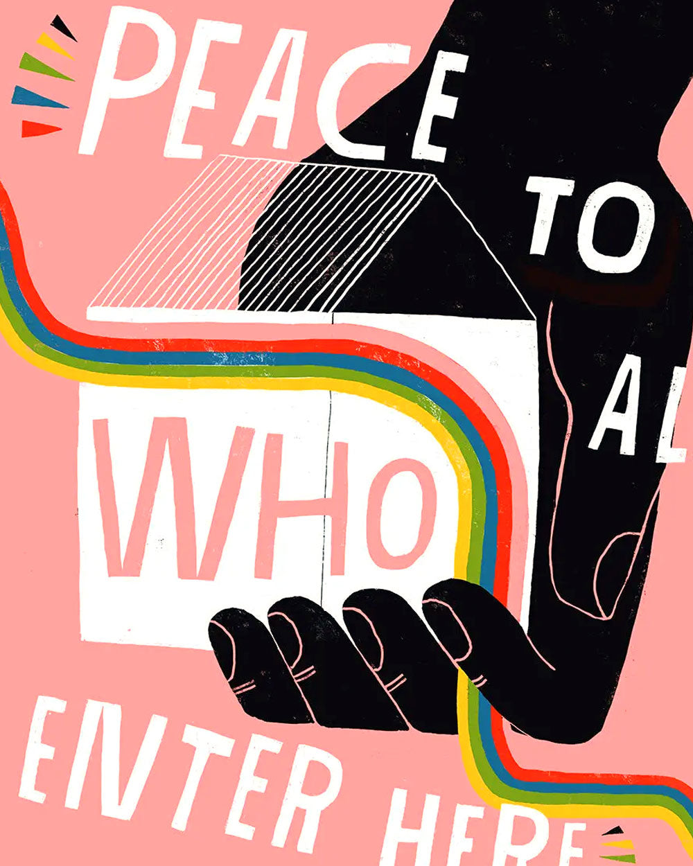 Peace To All Who Enter Here Art Print (8.5" x 11")-Lisa Congdon-Strange Ways