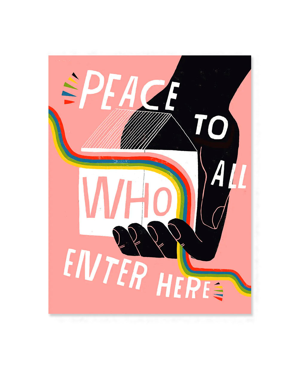 Peace To All Who Enter Here Art Print (8.5" x 11")-Lisa Congdon-Strange Ways