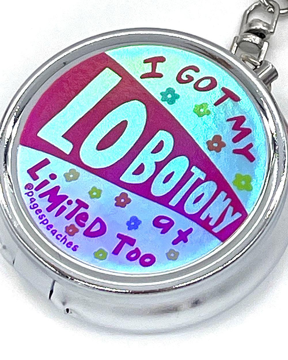 Lobotomy At Limited Too Pill Case Organizer Keychain-Page's Peaches-Strange Ways