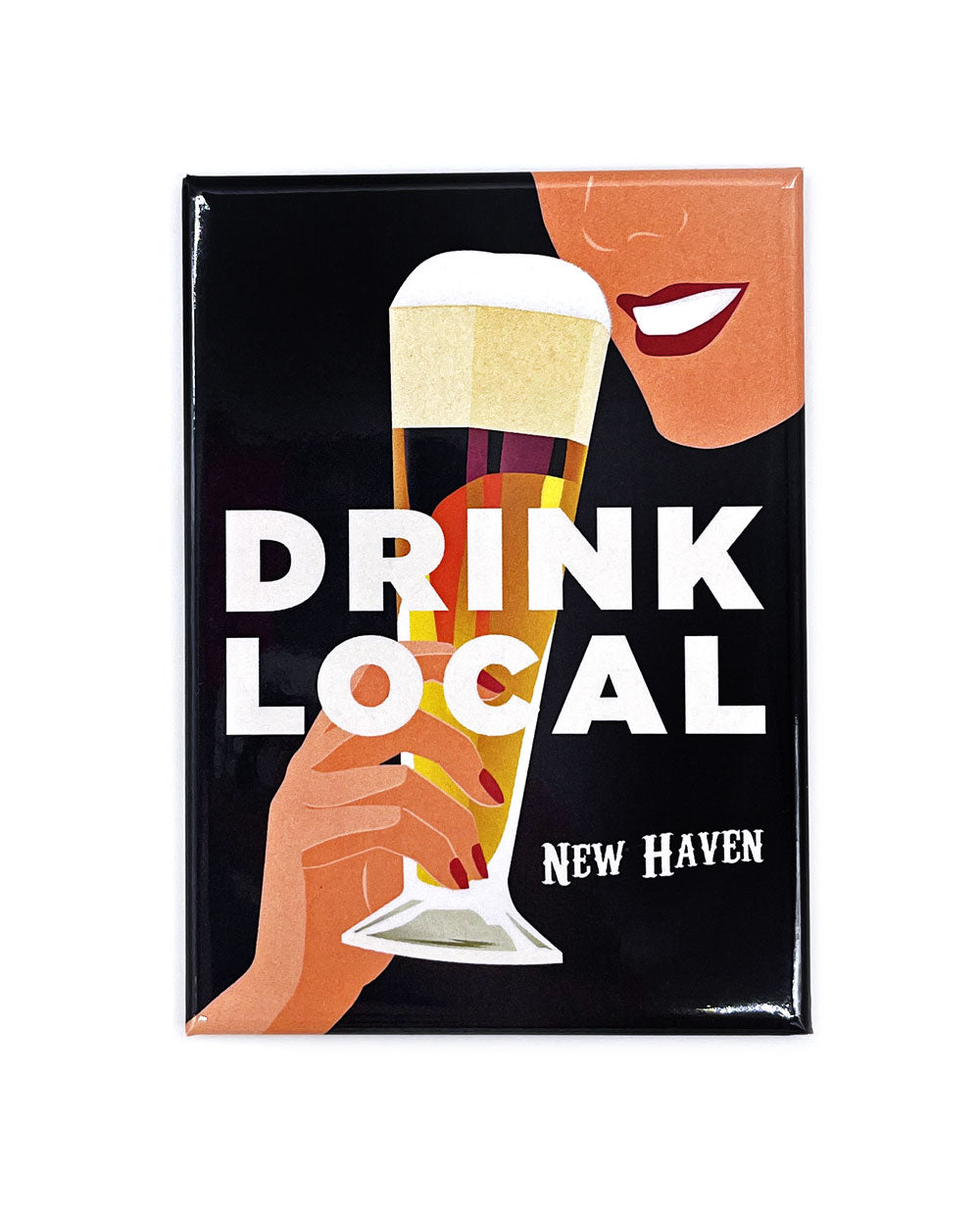 Drink Local New Haven Magnet-Fridgedoor-Strange Ways