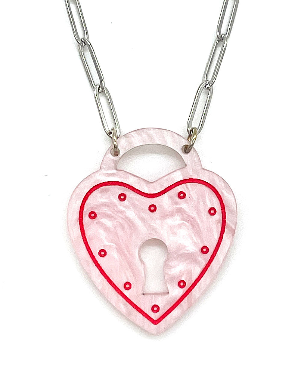 All Locked Up Heart Necklace-Foolish Fetish-Strange Ways