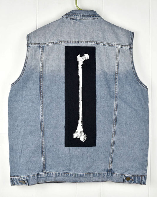 Bone Large Fabric Back Patch