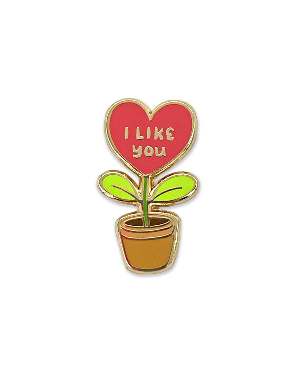 I Like You Heart Flower Pin-Little Woman Goods-Strange Ways
