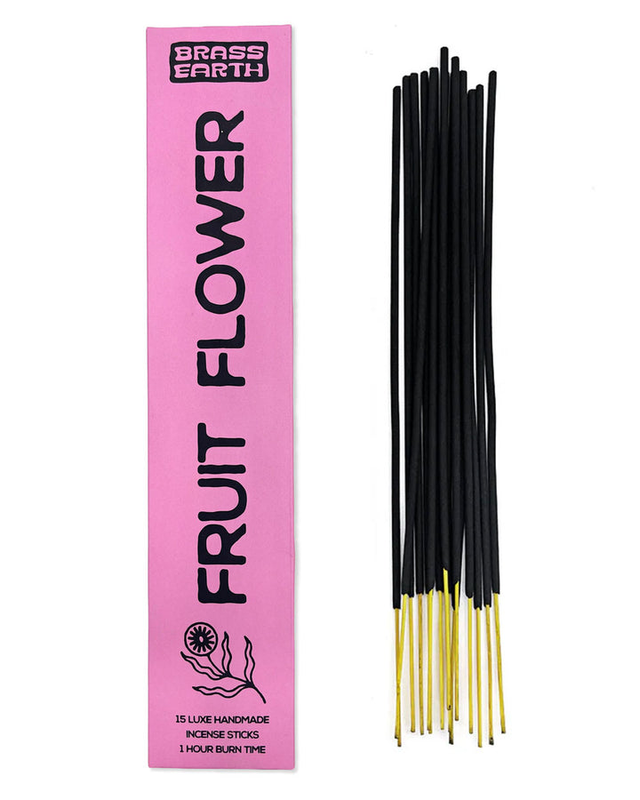 Fruit Flower Luxe Incense Sticks (15ct)-Brass Earth-Strange Ways