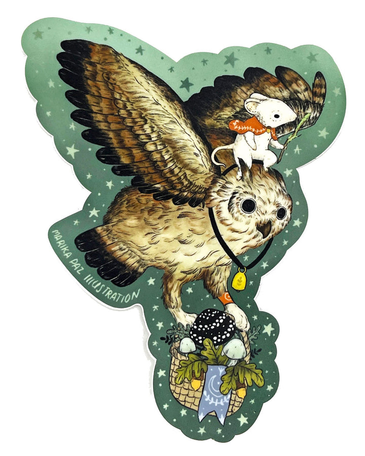Mystic Owl Sticker-Marika Paz-Strange Ways