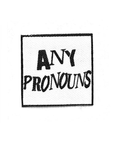 Any Pronouns Small Fabric Patch
