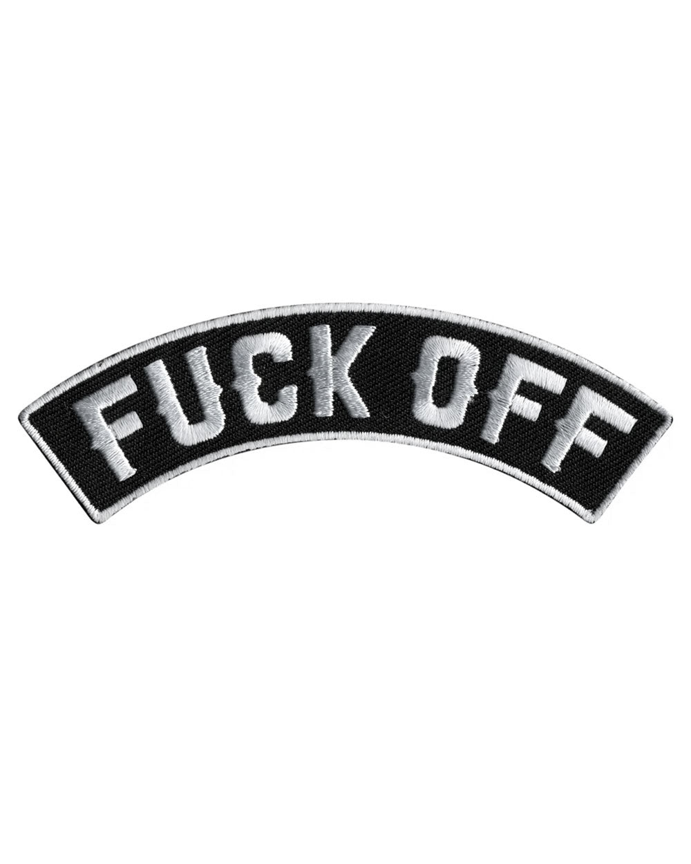 Fuck Off Top Rocker Patch-Hot Leathers-Strange Ways
