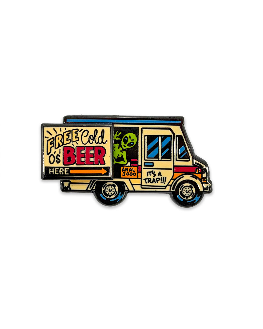Free Beer Truck Sliding Pin-Strike Gently Co.-Strange Ways