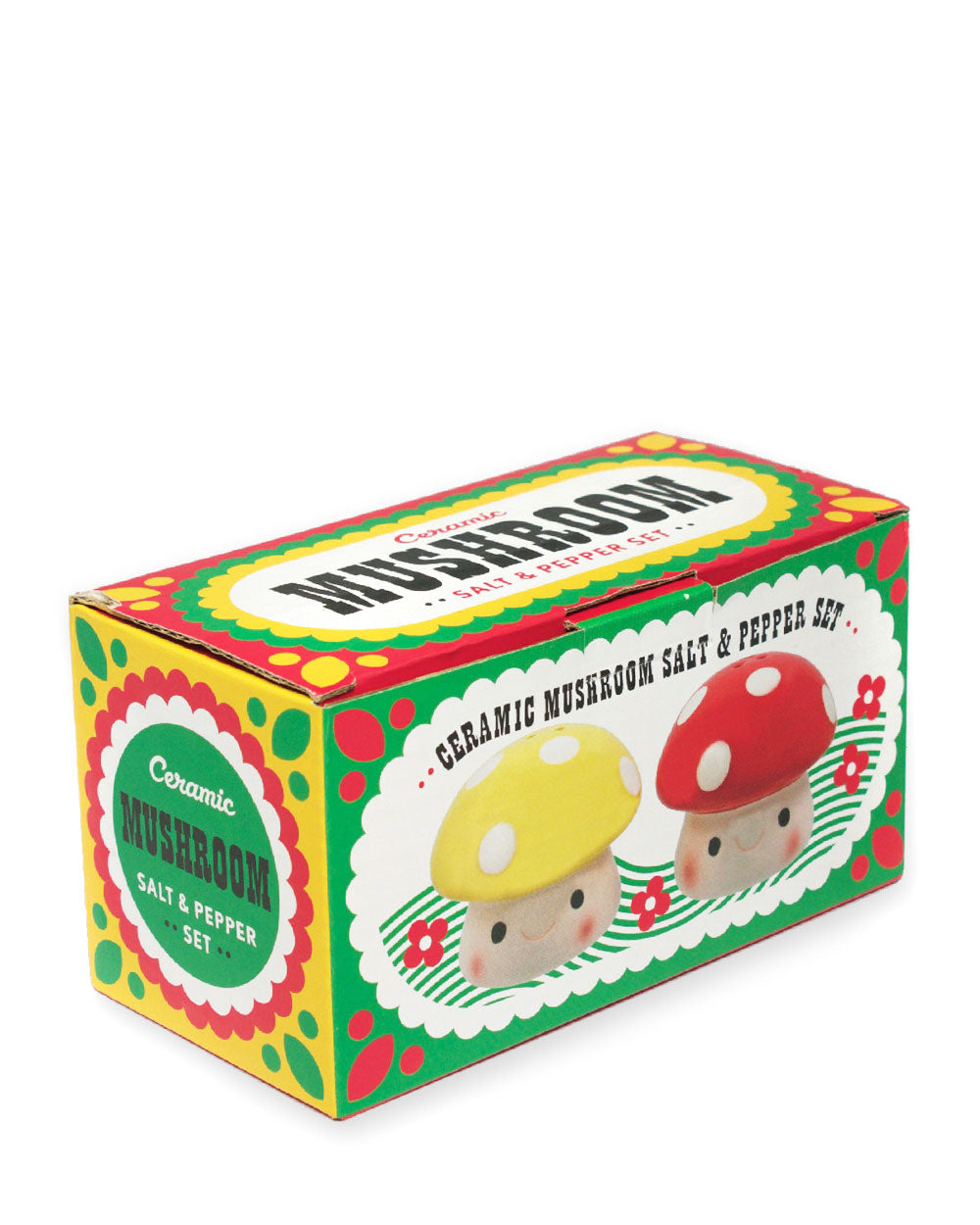 Happy Mushrooms Salt & Pepper Shaker Set-Streamline-Strange Ways