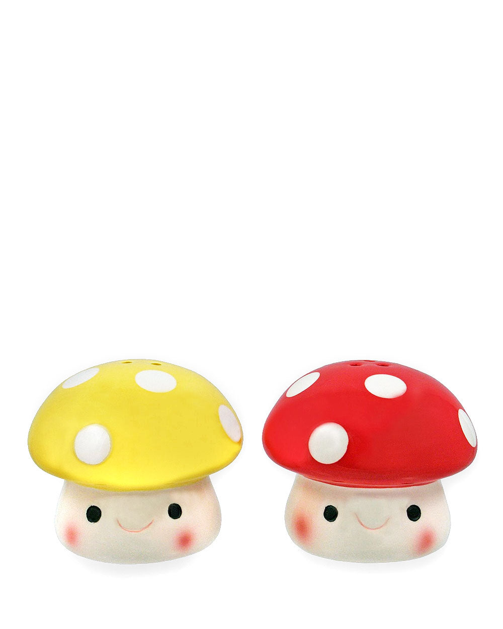 Happy Mushrooms Salt & Pepper Shaker Set-Streamline-Strange Ways