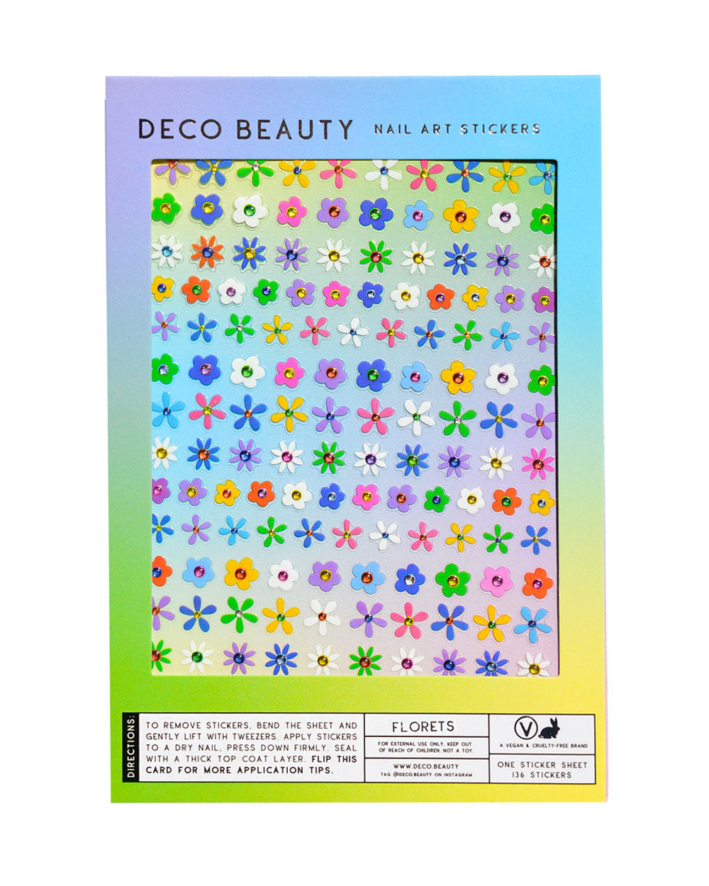 Florets Nail Art Stickers (136ct)-Deco Beauty-Strange Ways