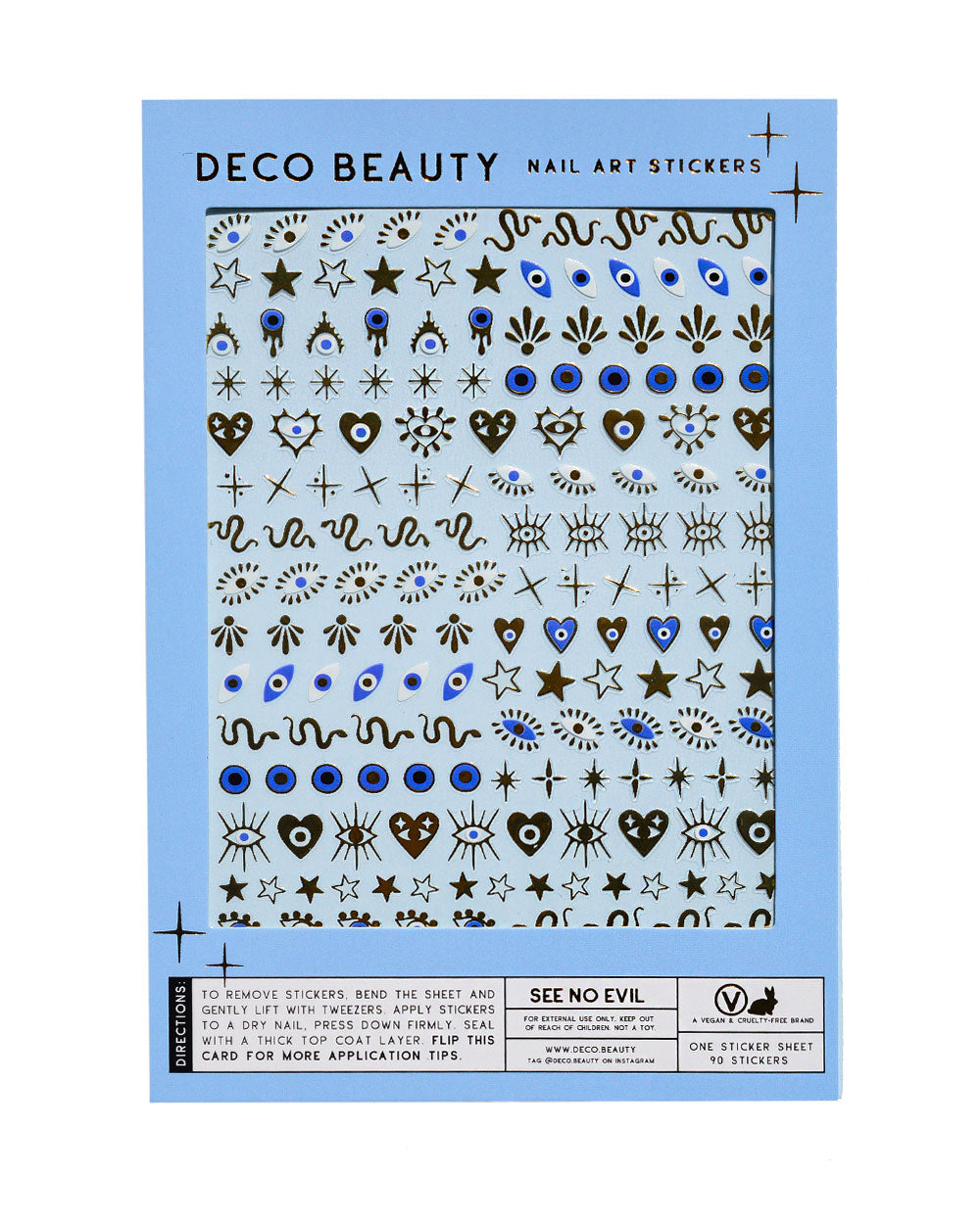 See No Evil Nail Art Stickers (90ct)-Deco Beauty-Strange Ways