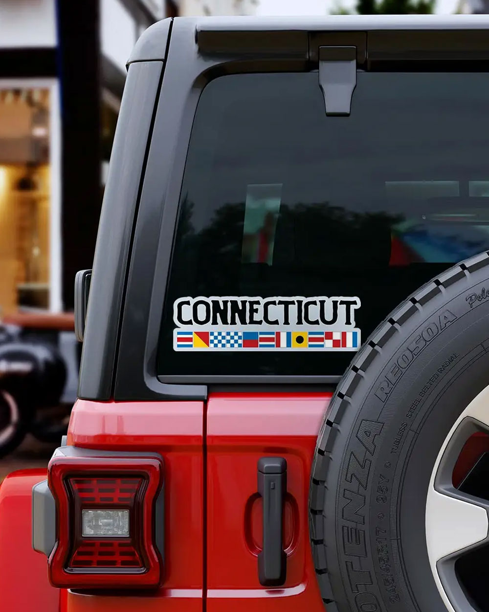 Nautical Flags Connecticut Bumper Sticker-Retro Planet-Strange Ways