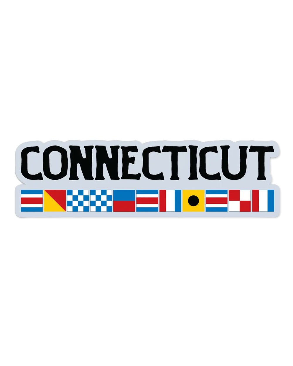 Nautical Flags Connecticut Bumper Sticker-Retro Planet-Strange Ways