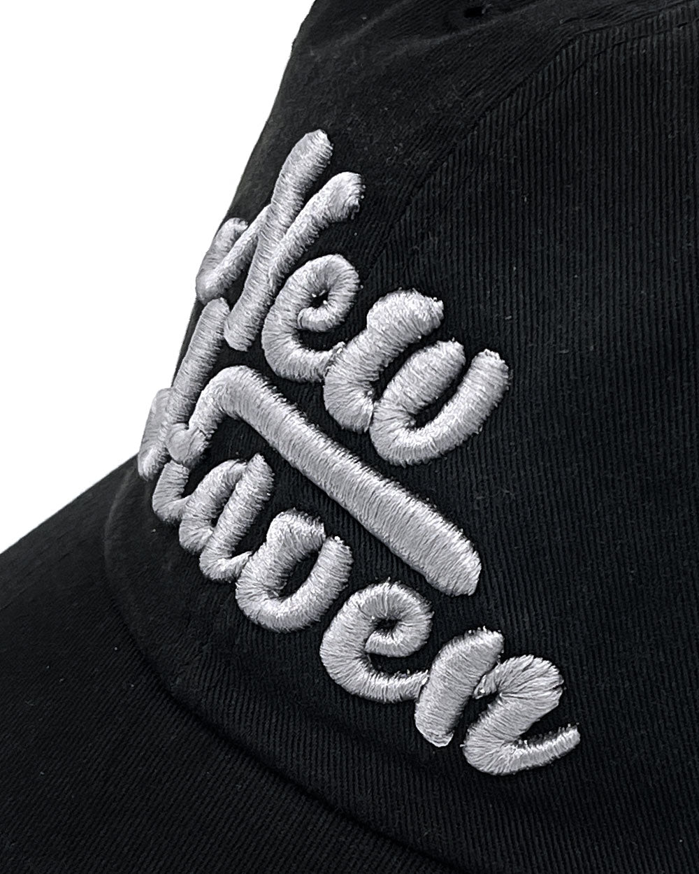 New Haven Puff Embroidered Dad Hat - Black-Strange Ways-Strange Ways