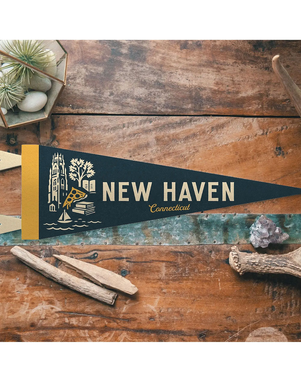 New Haven Connecticut Souvenir Pennant-Benoit's Design Co.-Strange Ways