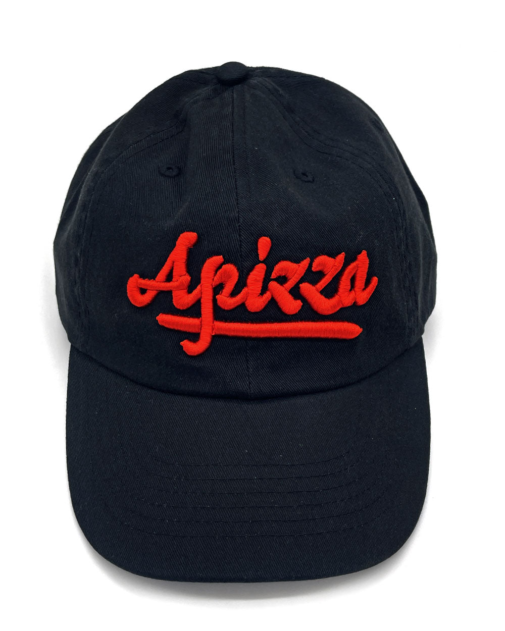 Apizza Puff Embroidered Dad Hat - Black