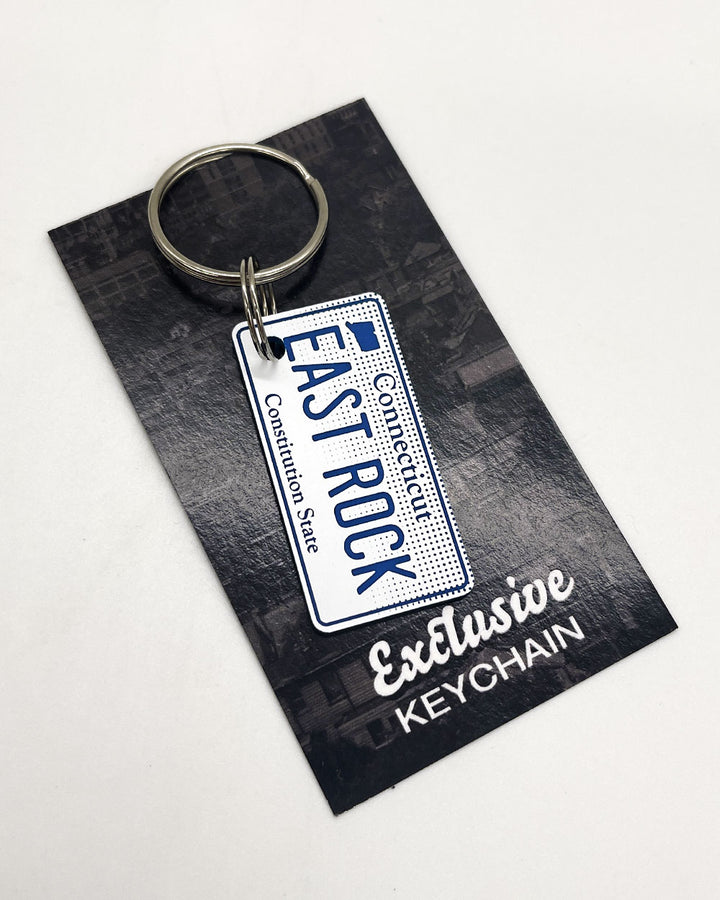 EAST ROCK Connecticut License Plate Keychain-Strange Ways-Strange Ways