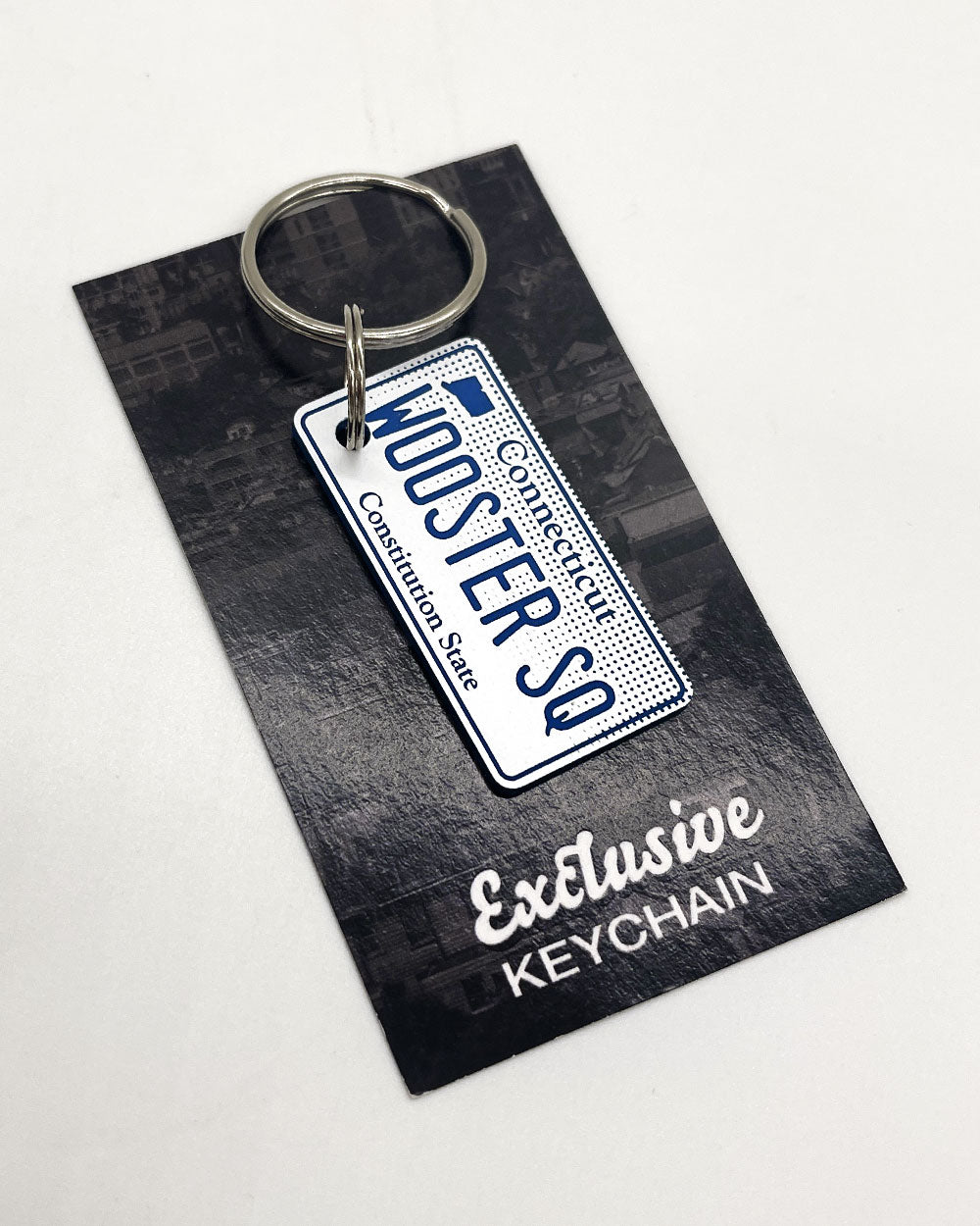 WOOSTER SQ Connecticut License Plate Keychain-Strange Ways-Strange Ways