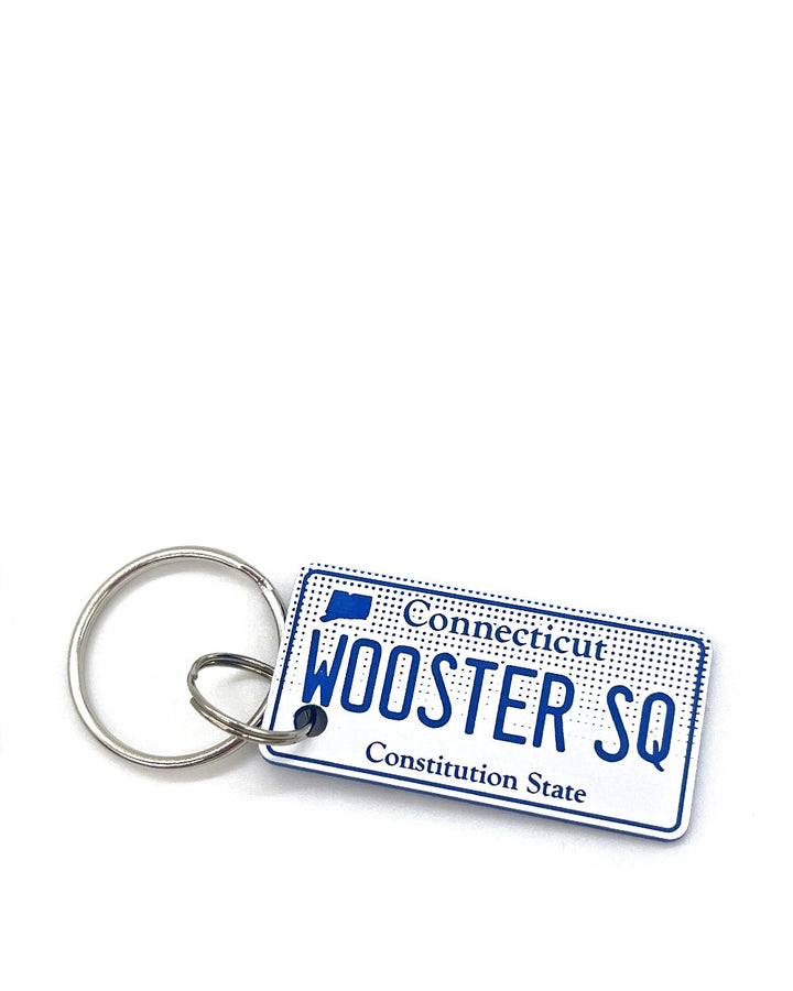 WOOSTER SQ Connecticut License Plate Keychain-Strange Ways-Strange Ways