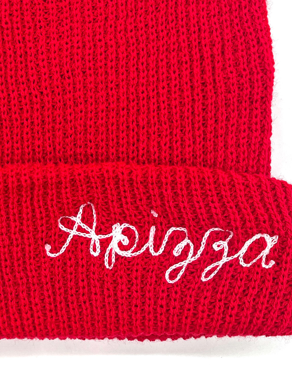 Apizza Chainstitched Beanie - Red (Limited Edition)-Strange Ways-Strange Ways