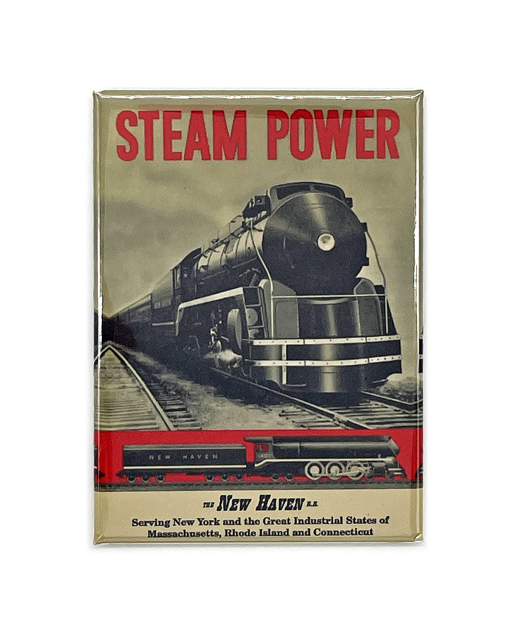 Steam Power New Haven Railroad Magnet-Square Deal Supplies-Strange Ways