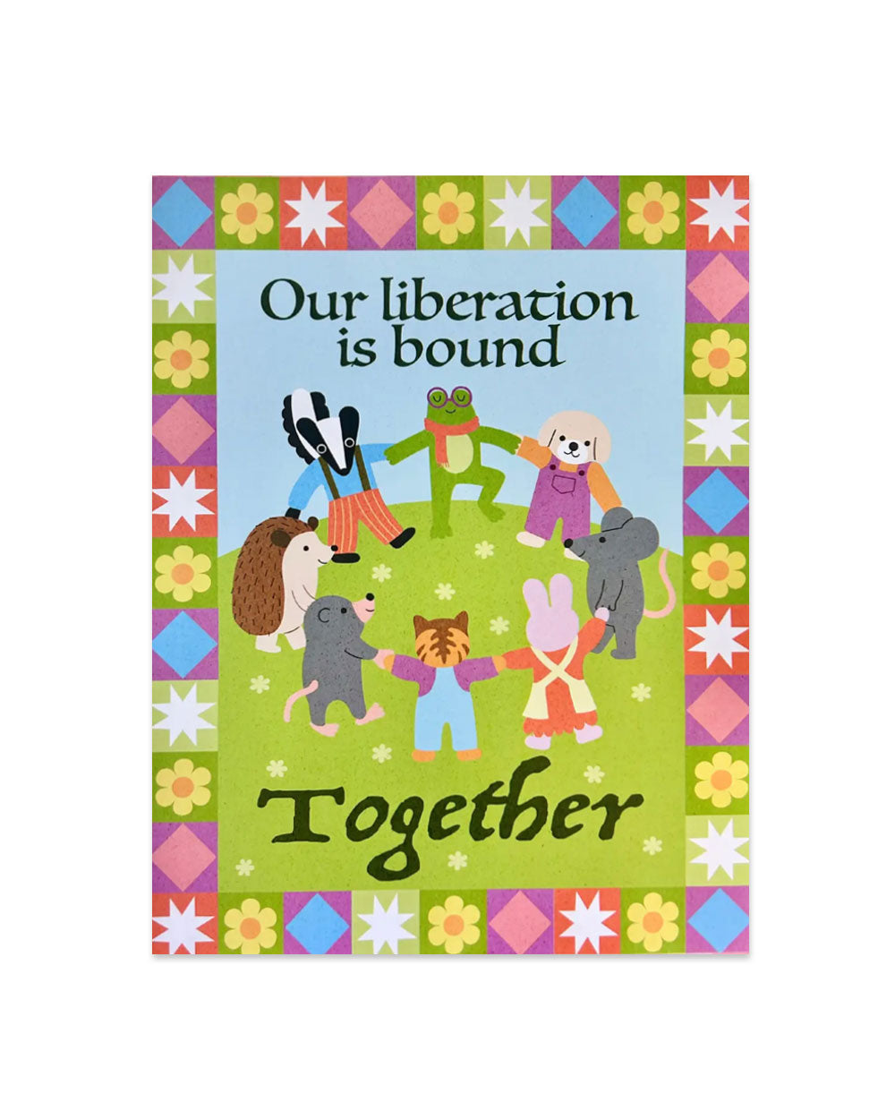 Our Liberation Is Bound Together Art Print (8.5" x 11")-The Peach Fuzz-Strange Ways