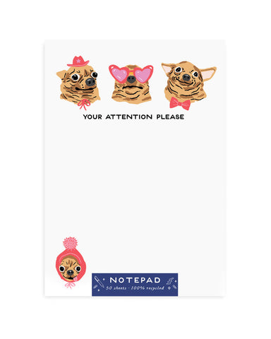 Attention Please Dog Notepad