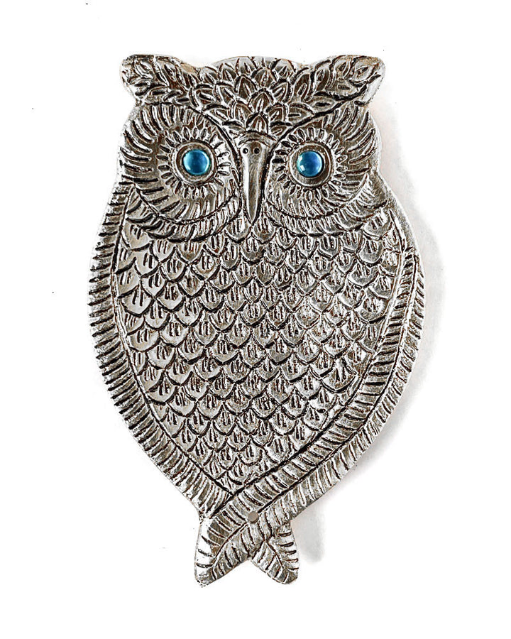 Owl Incense Burner - Silver (Stick or Cone)-Artschatz-Strange Ways