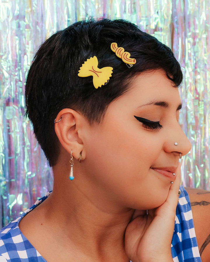 Noodle Mix Hair Clips (Set of 4)-The Peach Fuzz-Strange Ways