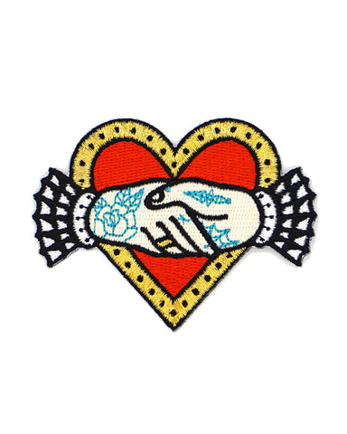 Shaking Hands Heart Patch