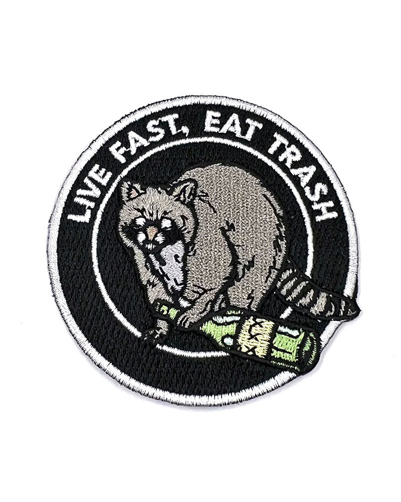 Live Fast, Eat Trash Raccoon Patch-Strike Gently Co.-Strange Ways