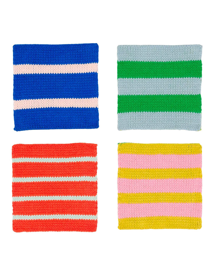 Patchwork Stripe Coasters (Set of 4)-VERLOOP-Strange Ways
