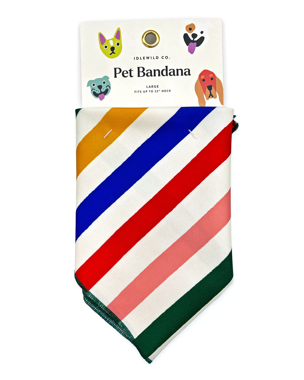 Primary Stripes Large Pet Bandana-Idlewild Co.-Strange Ways