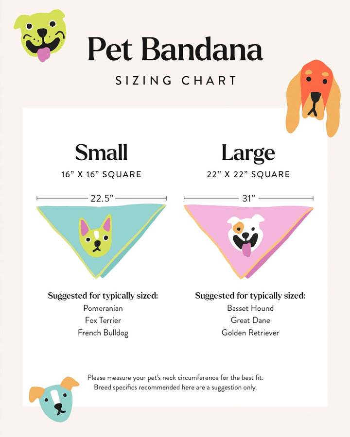 Colorful Snakes Large Pet Bandana-Idlewild Co.-Strange Ways