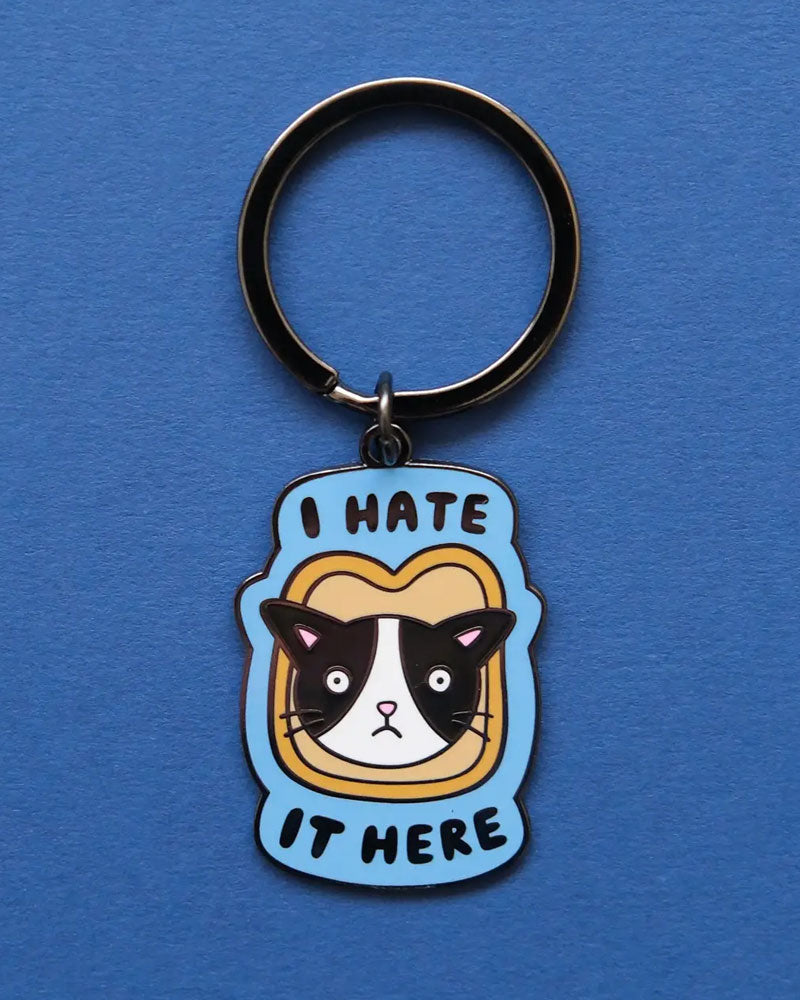 I Hate It Here Cat Keychain / Collar Tag-JaneLi.co-Strange Ways