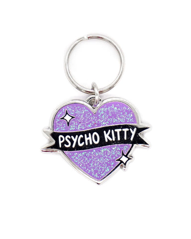 Pyscho Kitty Pet Collar Tag