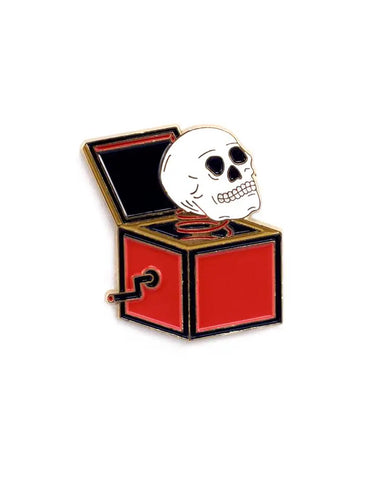 Skull In A Box Pin