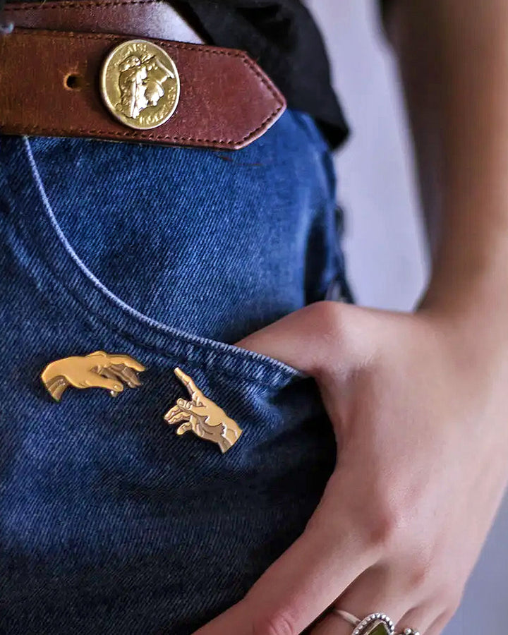 Michelangelo's The Creation of Adam Pin Set-Pin Museum-Strange Ways